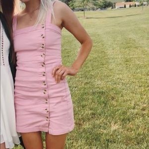 Pink Button Up Dress